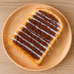 ขนมปังปิ้ง โอวัลติน + นมข้น