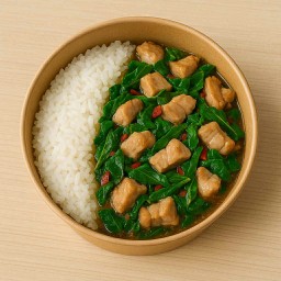 ข้าวกะเพราหมูชิ้น