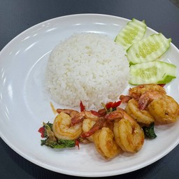 ข้าวกระเพรากุ้ง