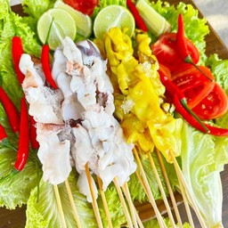 คอหมึกรวมเอ็นย่าง