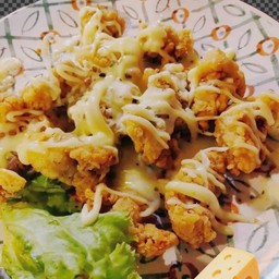 ข้าวไก่กรอบชีส