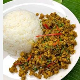 ข้าวคั่วกลิ้งหมู