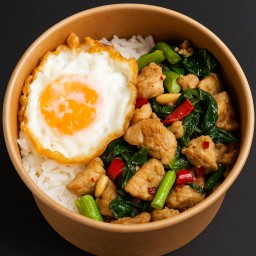 ข้าวคะน้าหมูชิ้น