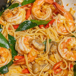 พาสต้าต้มยำกุ้งผัดแห้ง