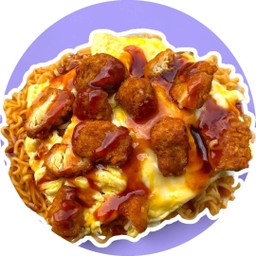 มาม่าไก่ทอดราดซอสเกาหลี