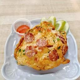 ข้าวไข่เจียวแหนม (ทรงเครื่อง)