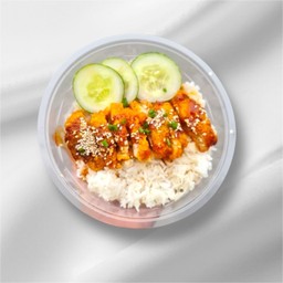 ข้าวไก่สะโพกราดซอสเกาหลี