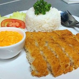 ข้าวหน้าปลาทอด