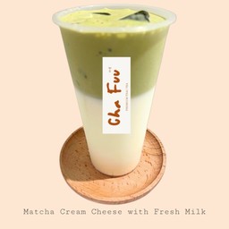 มัทฉะครีมชีส + นมสด