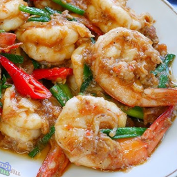 กุ้งผัดกะปิ เป็นกับข้าว