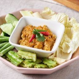 น้ำพริกไข่ปู พร้อมผักสด