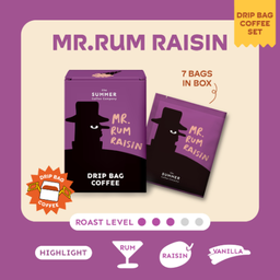 Drip Bag Coffee Set: Single Flavor 7 pcs. (Mr.rum Raisin)
