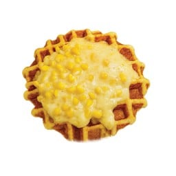 (แป้งสูตรใหม่ไร้นม)วาฟเฟิลข้าวโพดหวานอบชีส