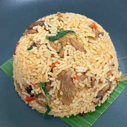 กะเพราไก่ข้าวคลุก