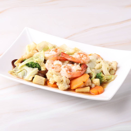 ผัดผักรวมกุ้ง