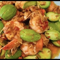 สตอผัดพริกแกงกุ้ง