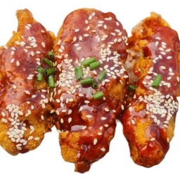 ไก่ไม่มีกระดูกทอดราดซอสเกาหลี