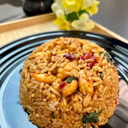 กะเพรากุ้งสับข้าวคลุก