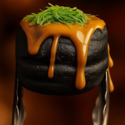 ปังปิ้งชาโคไส้เนยถั่ว+ฝอยใบเตย