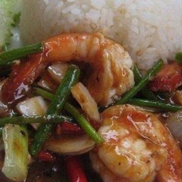 ผัดพริกเผาราดข้าว