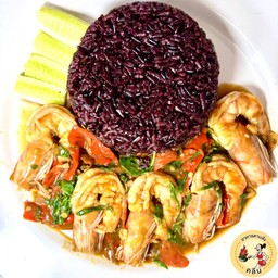 กะเพรา กุ้ง