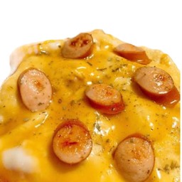 ข้าวหน้าไข่ข้นฮอทดอกชีส