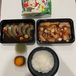 Set B แซลม่อนแอนด์กุ้งดอง