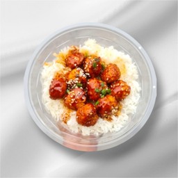 ข้าวไก่ป๊อบราดซอสเกาหลี