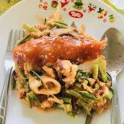 สุกี้แห้งทะเลรวม