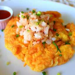 ข้าว ไข่เจียวกุ้งสับ