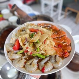 ตำหลวงพระบางแซลม่อน+กุ้ง