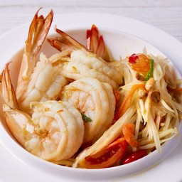 ส้มตำไทยกุ้งจัมโบ้
