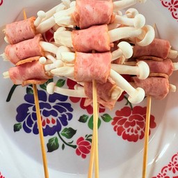 เบคอนพันเห็ดชิเมจิ