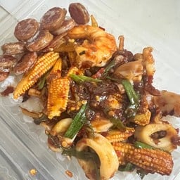 ผัดพริกเผาราดข้าว