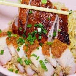 บะหมี่เป็ดย่าง+หมูกรอบ