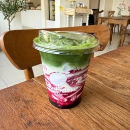 Blueberry Matcha Latte