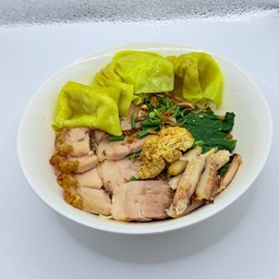 เกี๊ยวปู+หมูกรอบ
