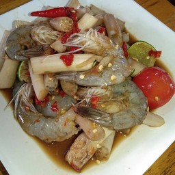 ตำไหลบัวกุ้งสด