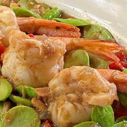 D05 ผัดกะปิสะตอกุ้ง-กับข้าว