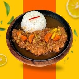ข้าวแกงกะหรี่สเต็กหมูทงคัตสึ