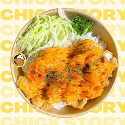 ข้าวไก่กรอบสไปร์ซี่ชีส