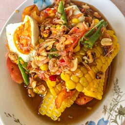 ตำข้าวโพด+ไข่เค็ม