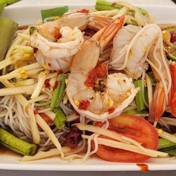 ตำซั่วปูปลาร้ากุ้งสด