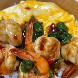 กระเพรากุ้งไข่ข้น