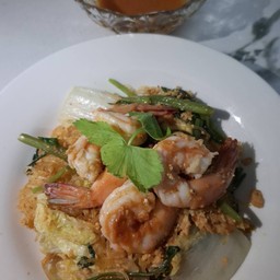 สุกี้แห้งกุ้ง