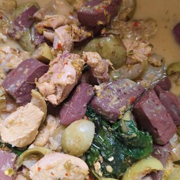 แกงเขียวหวานไก่ใส่ฟัก