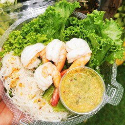 เมี่ยงผักกรอบ กุ้งเด้ง