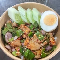 บะหมี่ไก่เทริยากิ ข้าวหน้าหมูทอดจิ้มแจ่วรสเด็ด by Happy Darin