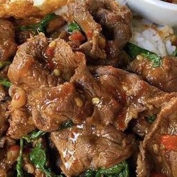 ข้าว..กะเพราเนื้อ