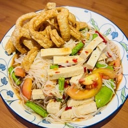 ตำขนมจีนหมูยอ+แคบหมู